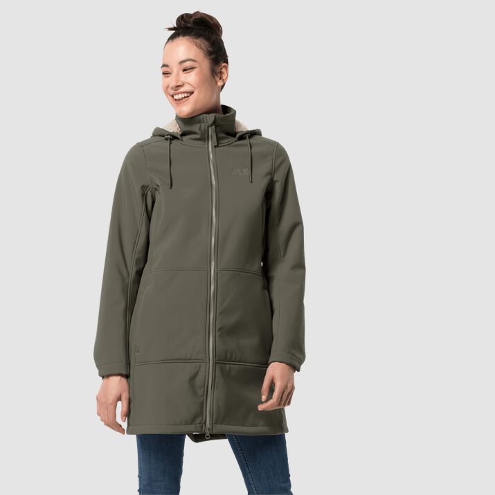 Jack Wolfskin Womens Windy Valley Down Coat Deep Green 618043TIK